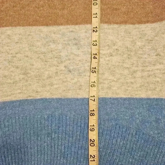 NWT A New Day Womens Multicolored Striped Mock Turtleneck Sweater Size XS - Picture 8 of 9